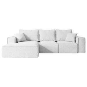 ALTDECOR ROHOVÁ SEDACÍ SOUPRAVA s funkcí lůžka a úložným prostorem SERRA-L-S – 266 x 161 x 87 cm, bílá buklé obraz