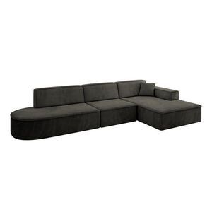 ALTDECOR ROHOVÁ SEDACÍ SOUPRAVA s otomanem vpravo IREA-L2-v4 – 327 x 165 x 77 cm, černá obraz