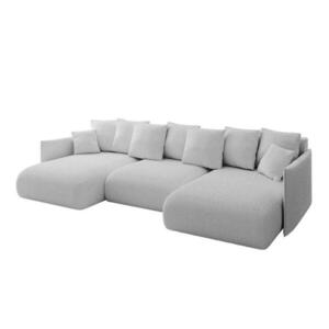 ALTDECOR SEDACÍ SOUPRAVA s funkcí lůžka a úložným prostorem pod postelí ONESK-U 317x177x72 světle šedá buklé obraz