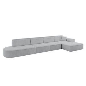 ALTDECOR ROHOVÁ SEDACÍ SOUPRAVA s otomanem vpravo IREA-L3-v3 – 412 × 165 × 77 cm šedá obraz