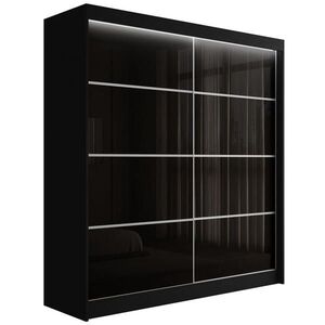 ALTDECOR ŠATNÍ SKŘÍŇ PEKA III s LED - 200 cm - černá obraz