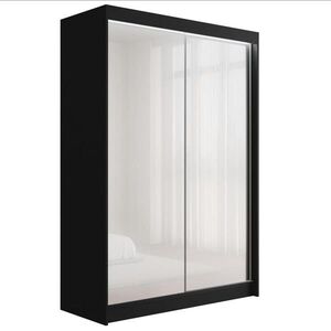 ALTDECOR ŠATNÍ SKŘÍŇ PEKA s LED – 120 cm – černá|bílá obraz
