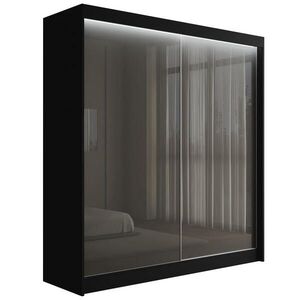 ALTDECOR ŠATNÍ SKŘÍŇ PEKA s LED – 200 cm – černá|šedá obraz