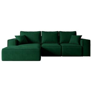 ALTDECOR ROHOVÁ SEDACÍ SOUPRAVA s funkcí lůžka a úložným prostorem SERRA-L-S – 266x161x87 cm, zelený velur obraz