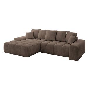 ALTDECOR ROHOVÁ SEDACÍ SOUPRAVA s otomanem vlevo ENSI-L – 267 x 164 x 69 cm, hnědá obraz