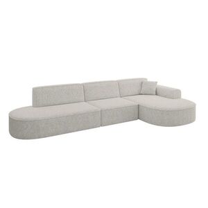 ALTDECOR ROHOVÁ SEDACÍ SOUPRAVA s otomanem vpravo MARI-L2 – 328 x 171 x 79 cm, světle šedá látka obraz