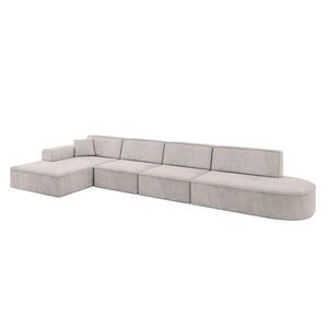ALTDECOR ROHOVÁ SEDACÍ SOUPRAVA s otomanem vlevo IREA-L3-v3 – 413 x 171 x 79 cm světle hnědá obraz