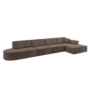 ALTDECOR ROHOVÁ SEDACÍ SOUPRAVA s otomanem vpravo IREA-L3-v4 – 412 × 165 × 77 cm, hnědá obraz