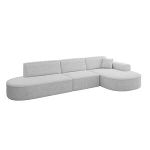 ALTDECOR ROHOVÁ SEDACÍ SOUPRAVA s otomanem vpravo MARI-L2 – 328 × 171 × 79 cm šedá látka obraz