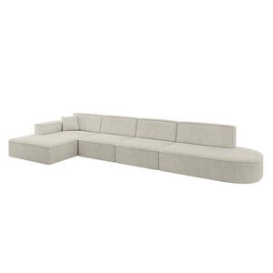 ALTDECOR ROHOVÁ SEDACÍ SOUPRAVA s otomanem vlevo IREA-L3-v4 – 412 x 165 x 77 cm, krémová obraz