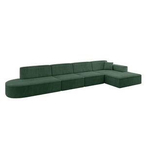 ALTDECOR ROHOVÁ SEDACÍ SOUPRAVA s otomanem vpravo IREA-L3-v4 – 412 × 165 × 77 cm, zelená obraz