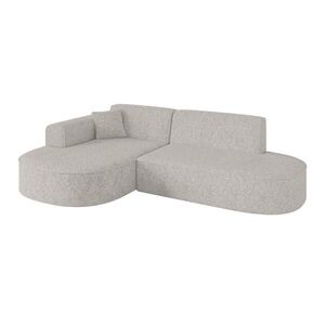 ALTDECOR ROHOVÁ SEDACÍ SOUPRAVA s otomanem vlevo MARI-L1 – 243 x 171 x 79 cm, světle šedá látka obraz