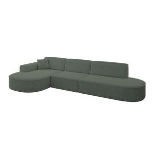 ALTDECOR ROHOVÁ SEDACÍ SOUPRAVA s otomanem vlevo MARI-L2 – 328 x 171 x 79 cm, zelená látka obraz