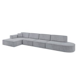ALTDECOR ROHOVÁ SEDACÍ SOUPRAVA s otomanem vlevo IREA-L3-v4 – 412 × 165 × 77 cm, šedá obraz