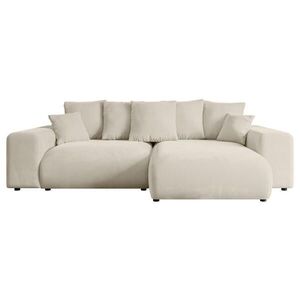 ALTDECOR ROHOVÁ SEDACÍ SOUPRAVA s otomanem vpravo ESKAR-L 266x176x72 cappuccino velur obraz