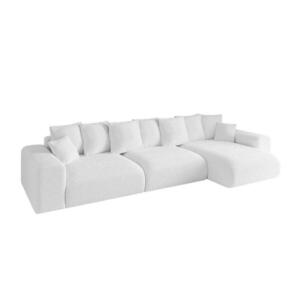 ALTDECOR ROHOVÁ SEDACÍ SOUPRAVA, otoman vpravo ESKAR-L2 364x176x72 bílá buklé obraz