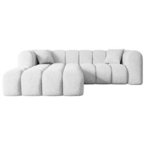 ALTDECOR ROHOVÁ SEDACÍ SOUPRAVA s otomanem vlevo OLEA-L1 – 231 × 173 × 74 cm, bílá obraz