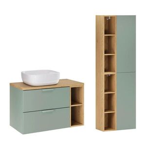 Petits-meubles KOUPELNOVÝ NÁBYTEK 80.6cm Oria 2er-Set Zelená obraz