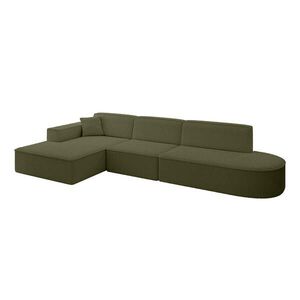 ALTDECOR ROHOVÁ SEDACÍ SOUPRAVA s otomanem vlevo IREA-L2-v4 – 327 x 165 x 77 cm, zelená obraz