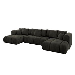 ALTDECOR SEDACÍ SOUPRAVA CLOUD-U-v1 405x185x90 černý velur obraz