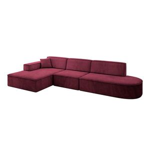 ALTDECOR ROHOVÁ SEDAČKA s otomanem vlevo IREA-L2-v4 – 327 x 165 x 77 cm, bordó obraz