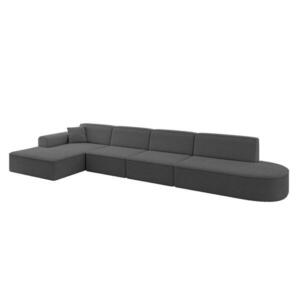 ALTDECOR ROHOVÁ SEDACÍ SOUPRAVA s otomanem vlevo IREA-L3-v3 – 412 x 165 x 77 cm šedá obraz