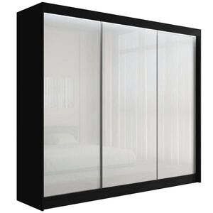 ALTDECOR ŠATNÍ SKŘÍŇ PEKA s LED – 250 cm – černá|bílá obraz