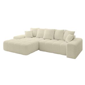 ALTDECOR ROHOVÁ SEDACÍ SOUPRAVA s otomanem vlevo ENSI-L – 267 × 164 × 69 cm, krémová obraz
