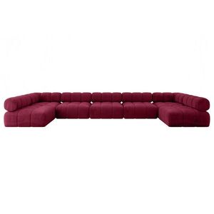 ALTDECOR SEDACÍ SOUPRAVA modulární pohovka Garvo-U3 – 475 × 190 × 70 cm, bordó, velur obraz