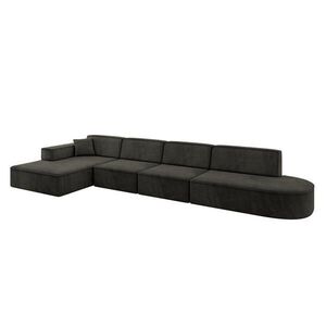 ALTDECOR ROHOVÁ SEDAČKA s otomanem vlevo IREA-L3-v4 – 412 × 165 × 77 cm, černá obraz