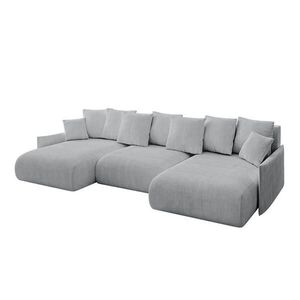 ALTDECOR SEDACÍ SOUPRAVA s funkcí lůžka a úložným prostorem pod postelí ONESK-U-v1 317x177x72 šedá manšestrová látka obraz