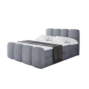 ALTDECOR AMERICKÁ postel s matrací H4 a roštem – NINA-Z – 180 × 200 cm – šedá obraz