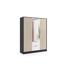 ALTDECOR ŠATNÍ SKŘÍŇ NERA – 150 cm – černá|bílá|dub artisan obraz