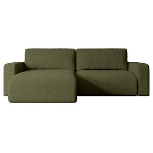 ALTDECOR ROHOVÁ SEDACÍ SOUPRAVA s funkcí lůžka a úložným prostorem KLEEA-L – 247 x 143 x 83 cm, zelená buklé obraz