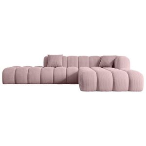 ALTDECOR ROHOVÁ SEDACÍ SOUPRAVA s otomanem vpravo OLEA-L2 – 289 × 176 × 71 cm, růžová obraz