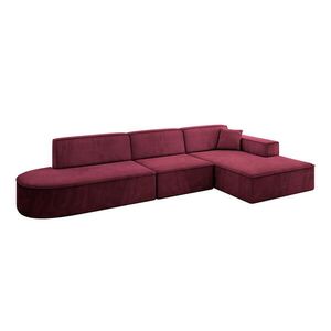 ALTDECOR ROHOVÁ SEDACÍ SOUPRAVA s otomanem vpravo IREA-L2-v4 – 327 x 165 x 77 cm, bordó obraz