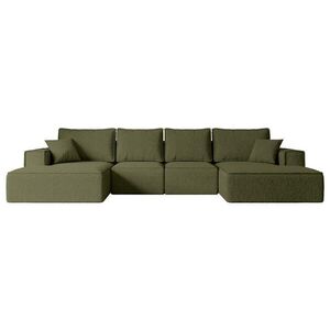 ALTDECOR OBÝVACÍ SADA s funkcí lůžka a úložným prostorem pod postelí SIERRA-U-S – 349 x 161 x 87 cm, zelená buklé obraz