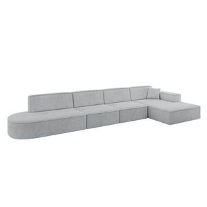 ALTDECOR ROHOVÁ SEDACÍ SOUPRAVA s otomanem vpravo IREA-L3-v4 – 412 x 165 x 77 cm šedá obraz