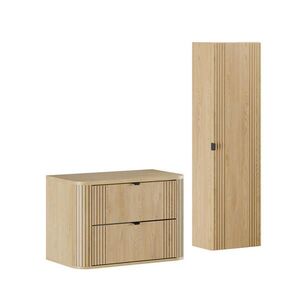 Petits-meubles KOUPELNOVÝ NÁBYTEK 80.4cm Mila 2er-Set Světlý dub obraz