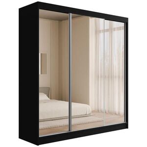 ALTDECOR ŠATNÍ SKŘÍŇ s zrcadlem V2-URBANO 215x200 cm černá obraz
