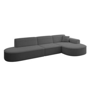 ALTDECOR ROHOVÁ SEDACÍ SOUPRAVA s otomanem vpravo MARI-L2 – 328 × 171 × 79 cm, šedá buklé obraz