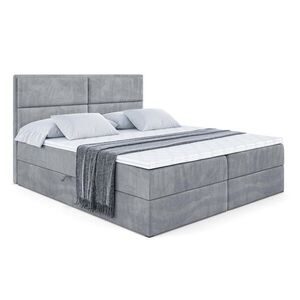 ALTDECOR AMERICKÁ postel s matrací H4 a lamelovým roštem – AURA – 180x200 – H4 – šedá obraz