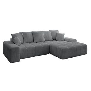 ALTDECOR ROHOVÁ SEDACÍ SOUPRAVA s otomanem vpravo ENSI-L - 267x164x69 cm tmavě šedá obraz