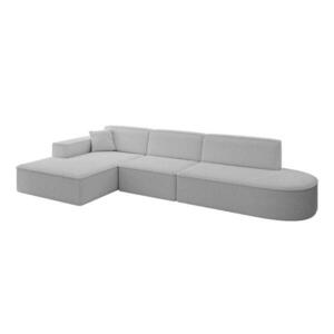 ALTDECOR ROHOVÁ SEDAČKA s otomanem vlevo IREA-L2-v4 – 327 x 165 x 77 cm světle šedá obraz