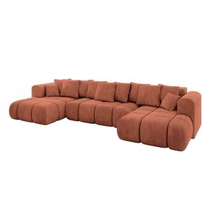 ALTDECOR SEDACÍ SOUPRAVA CLOUD-U-v1 405x185x90 meruňková, velur obraz