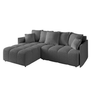 ALTDECOR ROHOVÁ SEDACÍ SOUPRAVA s otomanem vlevo LONLI-L 251x189x68 platinová barva, buklé obraz