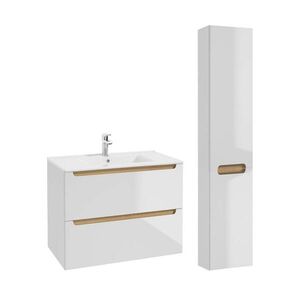 Petits-meubles KOUPELNOVÝ NÁBYTEK 80cm Livia 2er-Set Bílá obraz