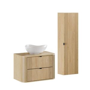Petits-meubles KOUPELNOVÝ NÁBYTEK 80.4cm Mila 2er-Set Světlý dub obraz