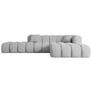 ALTDECOR ROHOVÁ SEDACÍ SOUPRAVA s otomanem vpravo OLEA-L2 – 289 × 176 × 71 cm světle šedá obraz
