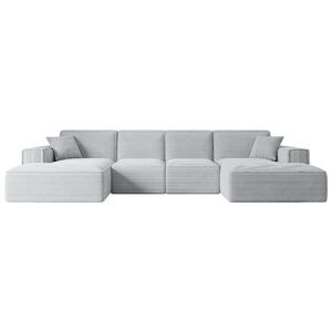 ALTDECOR SEDACÍ SOUPRAVA SIERRA-U – 349 x 169 x 80 cm, šedá manšestr obraz